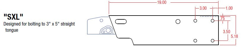 097-108-00 Genuine Dexter (UFP) Outer Member, Bolt On SXL 5" Tall