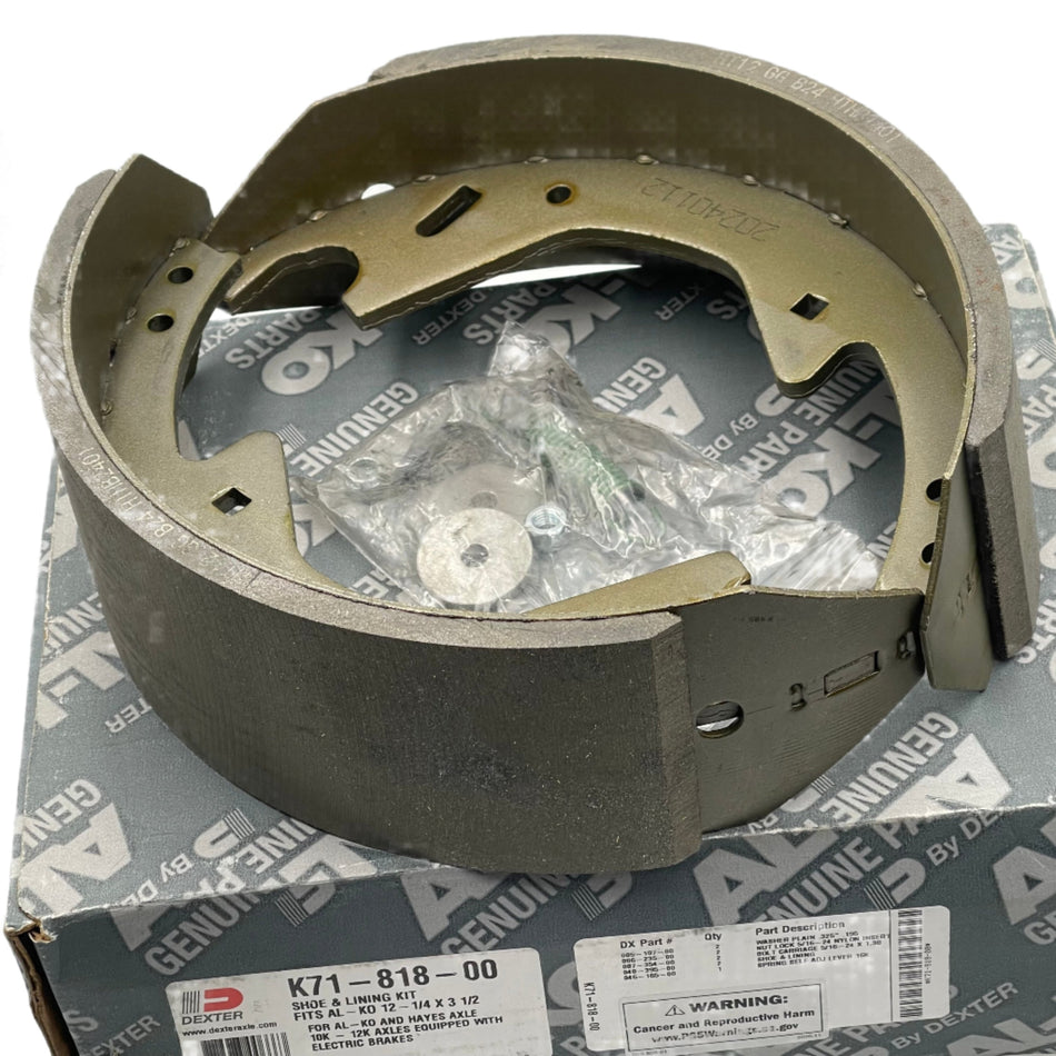 K71-818-00 AL-KO Shoe Set, 10-12K Electric Brakes, 12.25 x 3.5