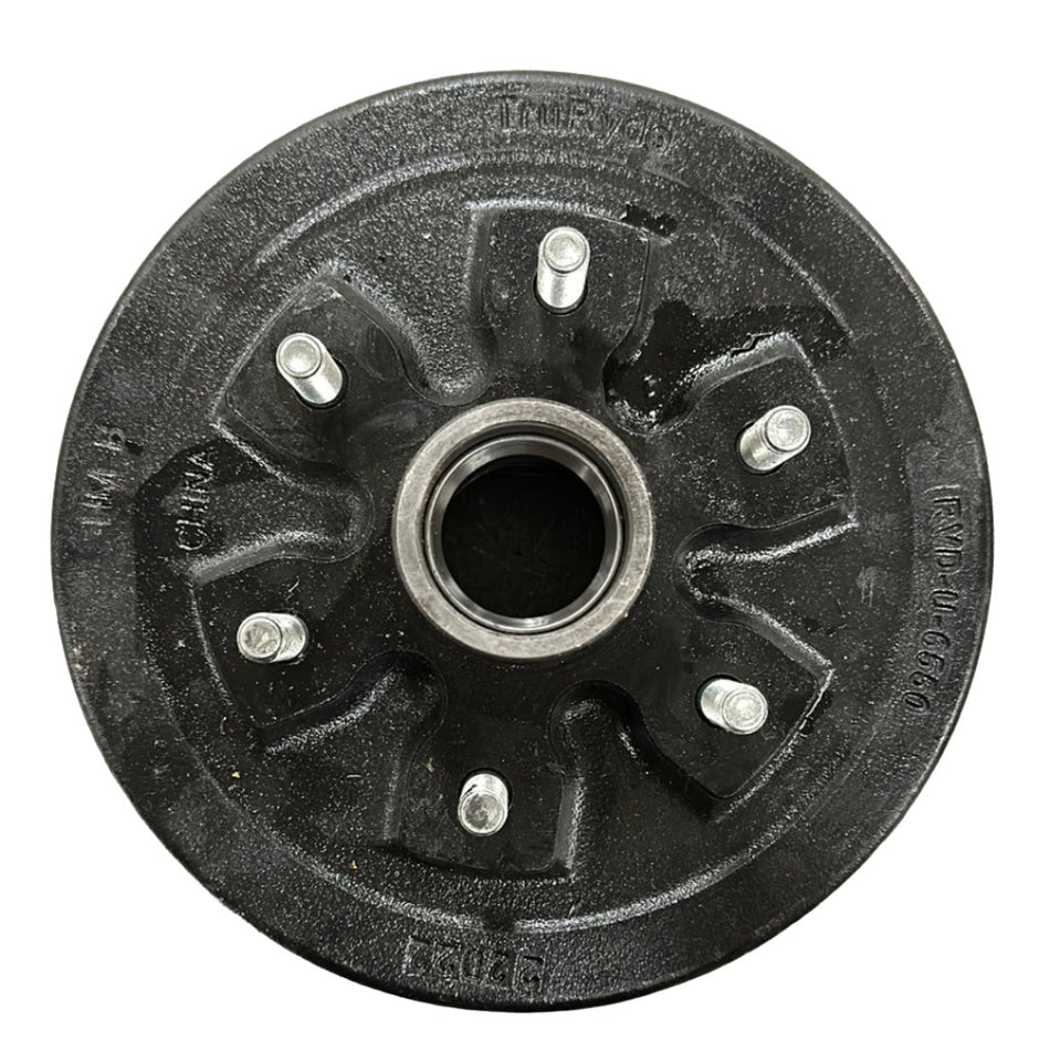 008-250-05 Aftermarket Hub and Drum, 3.5K, 6 on 5.5 Bolt Pattern, 1/2" Studs, Grease - Brakes 4 Trailers