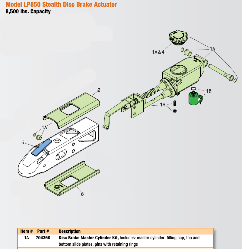 Tie Down Engineering LP850 Stealth Actuator Kit 70436K