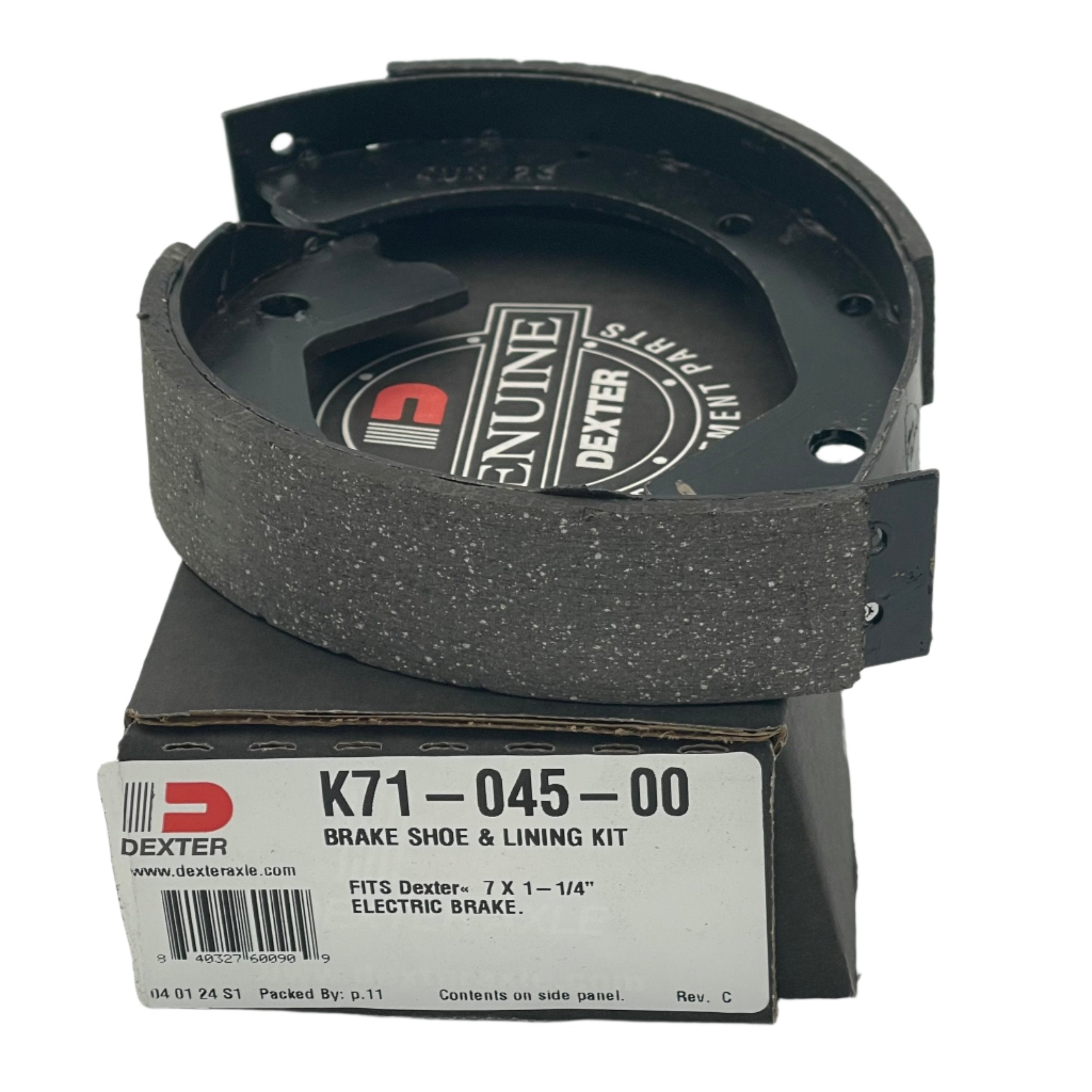 K71-045-00 Dexter Brake Shoes, Electric Brakes, One Wheel Set, 7 x