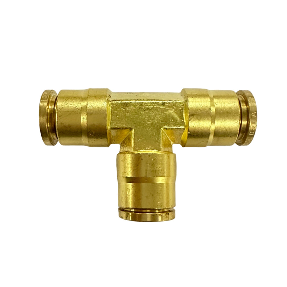 Push-Lock Union Tee, Brass, DOT Approved Push-Lock Air Fitting