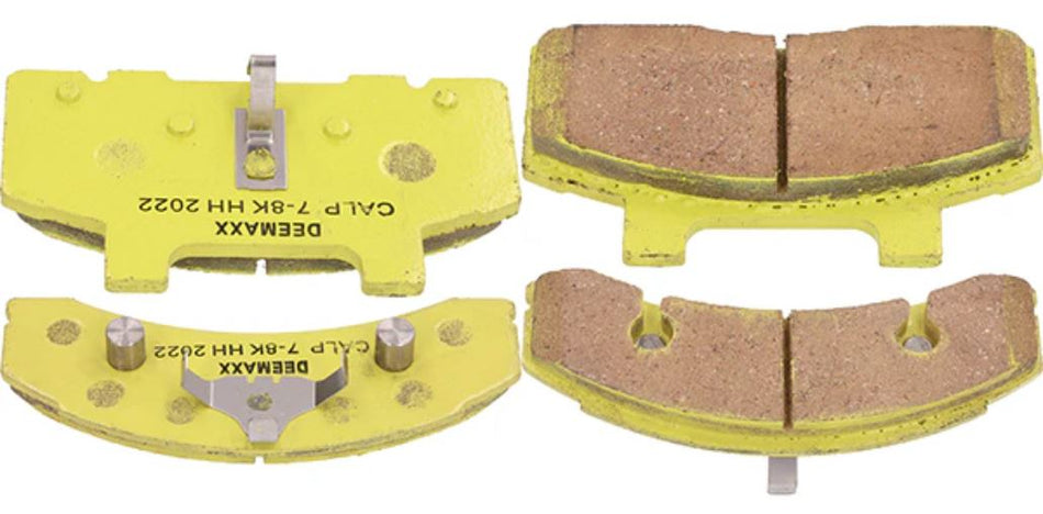 DEEMAXX BRAKE PAD YELLOW CERAMIC DISC BRAKE PAD FOR 7-8K AXLE. SLOTTED AND CHAMFERED