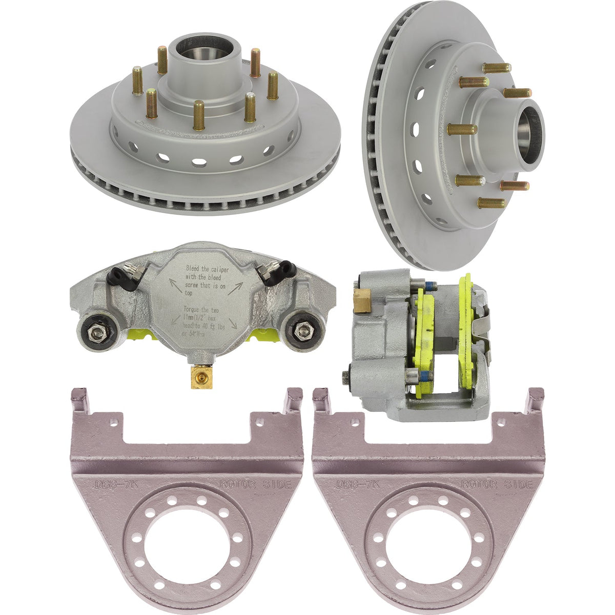 Integrated Hub Rotor DeeMaxx Disc Brake Kit, 7K, Integral Hub and Rotor with 9/16 Studs, Ax ...