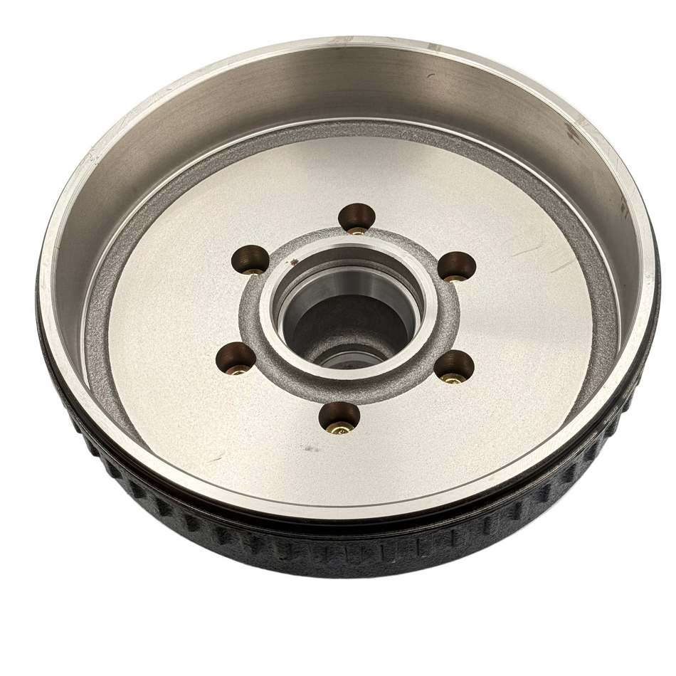 Trailer Hub and Drum for 6K Axles, 6 on 5-1/2 Bolt Pattern, 12" x 2" Brakes, 8-201-9