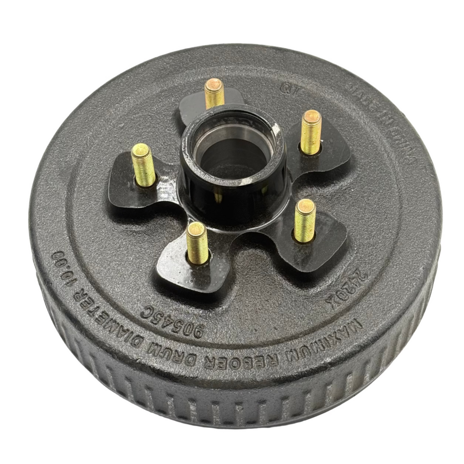 Trailer Hub and Drum for 3.5K Axles, 5 on 4-1/2 Bolt Pattern, 10" x 2-1/4" Brakes, 8-247-5