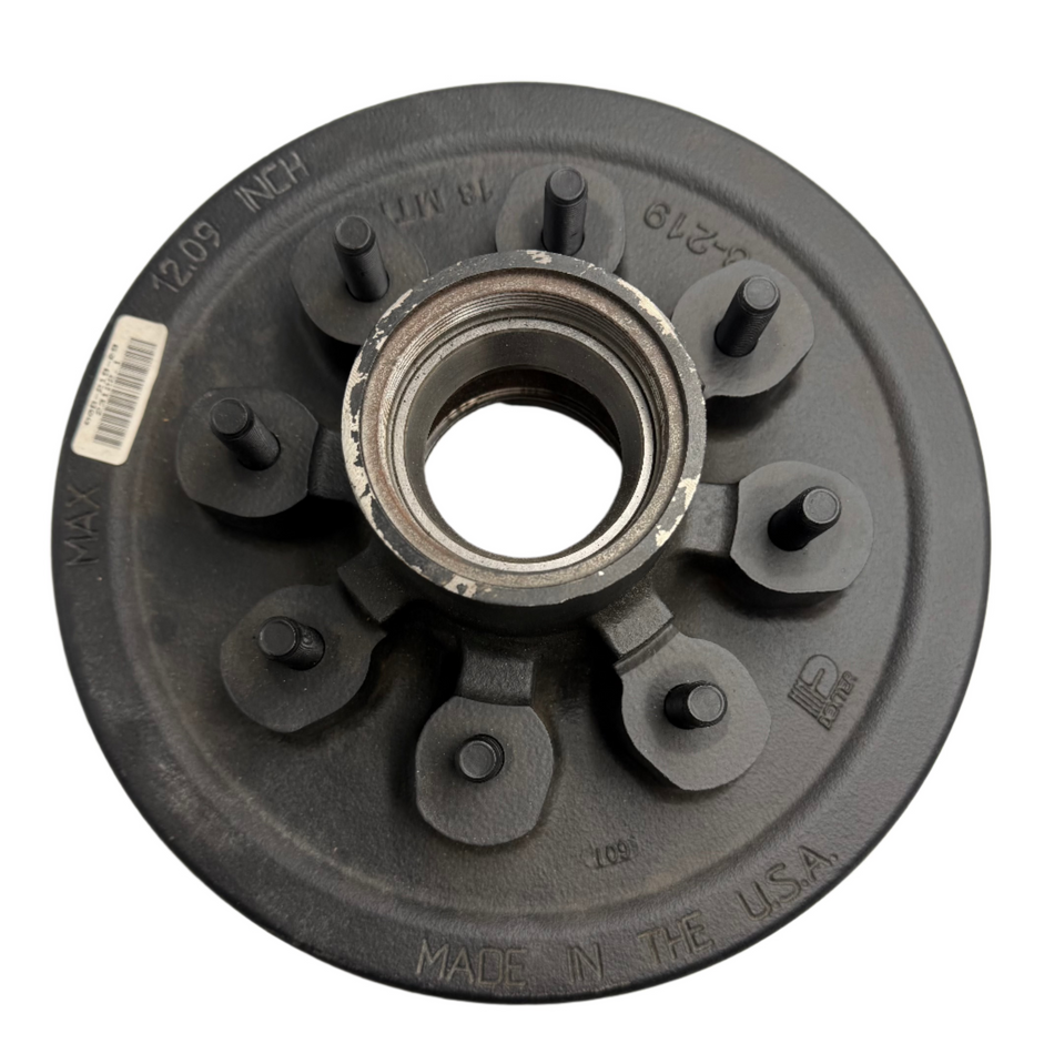 008-219-26 Genuine Dexter Hub/Drum, 12x2, 8 Lug, 5/8" Studs, Oil Bath