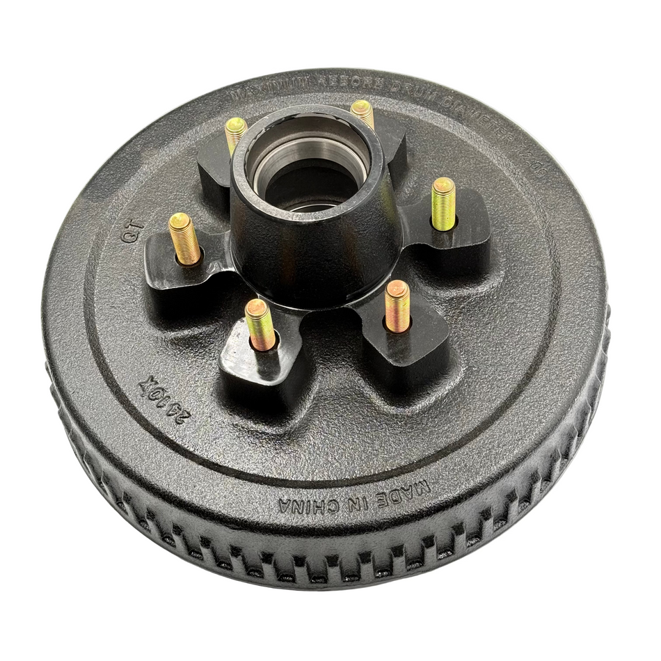 Trailer Hub and Drum for 5.2K Axles, 6 on 5-1/2 Bolt Pattern, 12" x 2" Brakes, 8-201-5