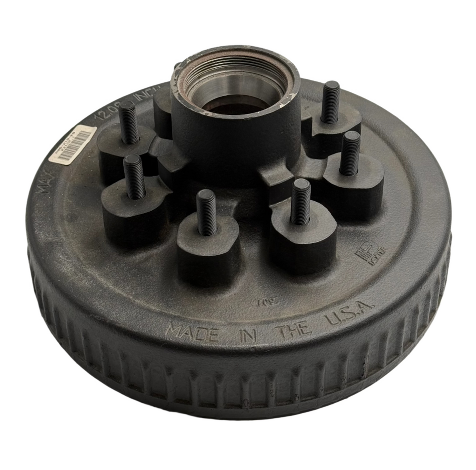 008-219-09 Genuine Dexter Hub/Drum, 12x2, 1/2 Studs, 8 Lug, Oil