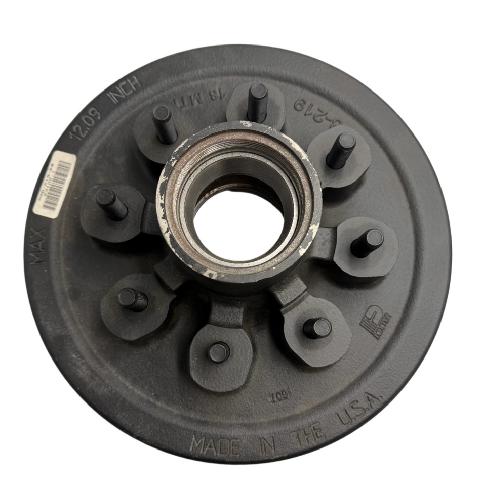 008-219-09 Genuine Dexter Hub/Drum, 12x2, 1/2 Studs, 8 Lug, Oil