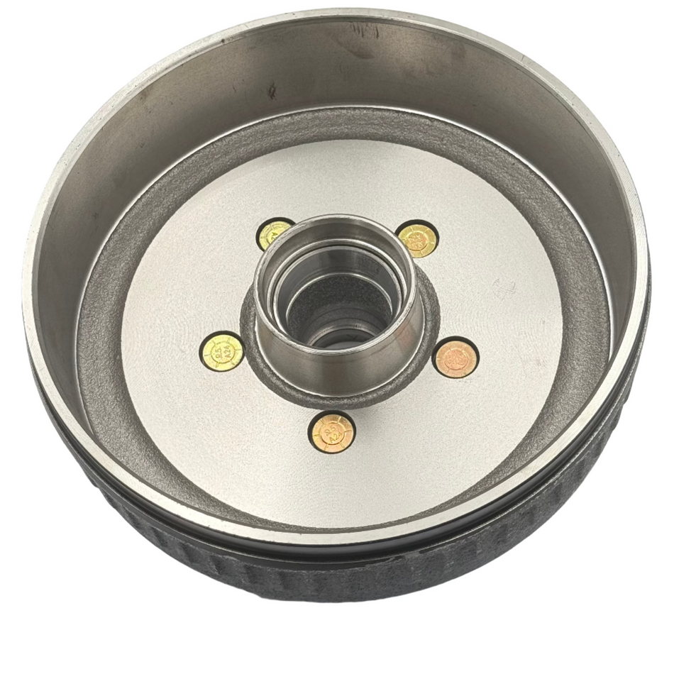 Trailer Hub and Drum for 3.5K Axles, 5 on 4-1/2 Bolt Pattern, 10" x 2-1/4" Brakes, 8-247-5