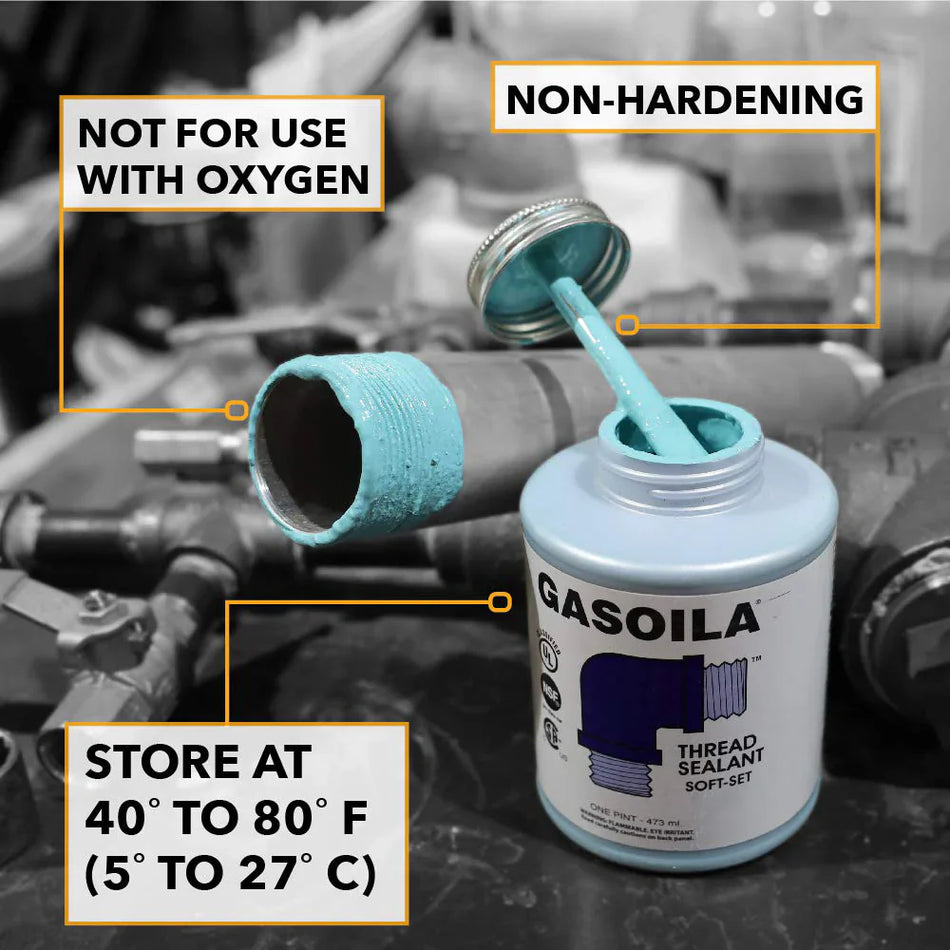 Gasoila® Soft-Set Thread Sealant 4 oz.