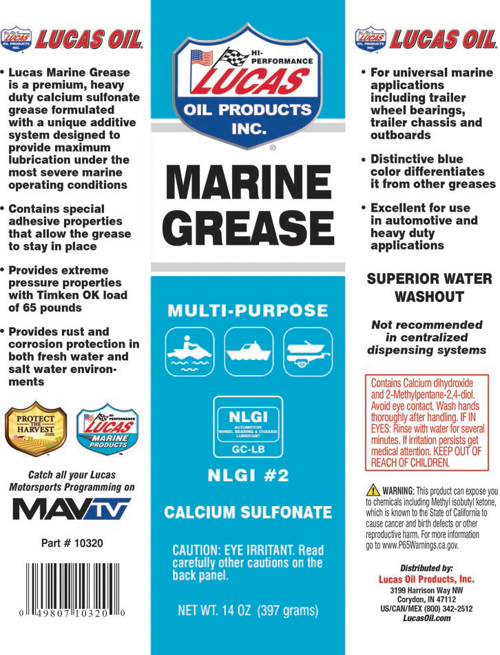 Lucas Marine Wheel Bearing Grease 14oz - Brakes 4 Trailers