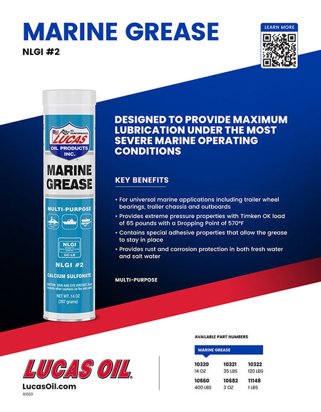 Lucas Marine Wheel Bearing Grease 14oz - Brakes 4 Trailers