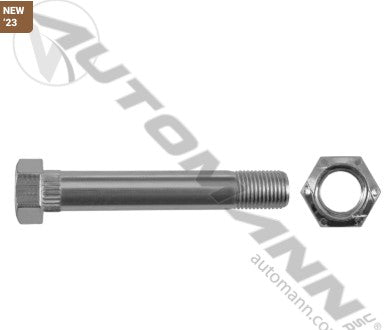 9/16" Shackle Bolt and Nut – 3.5" Length, 2" Spring Width, Hex Head, 9/16"-18 Thread