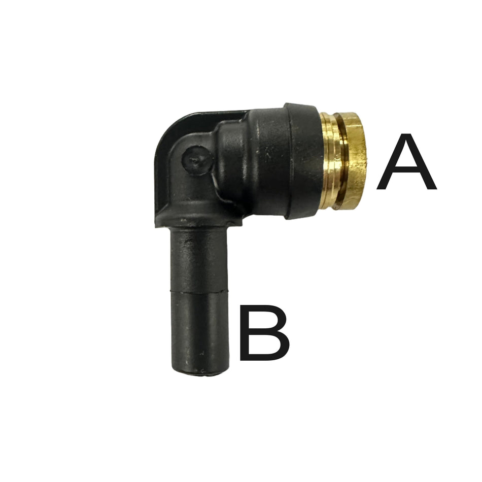 Push Lock Standpipe Fitting, 90 Degree