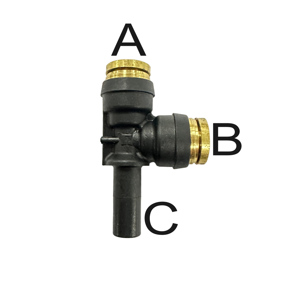 Push Lock Standpipe Fitting, Run Tee